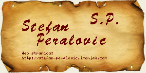 Stefan Peralović vizit kartica